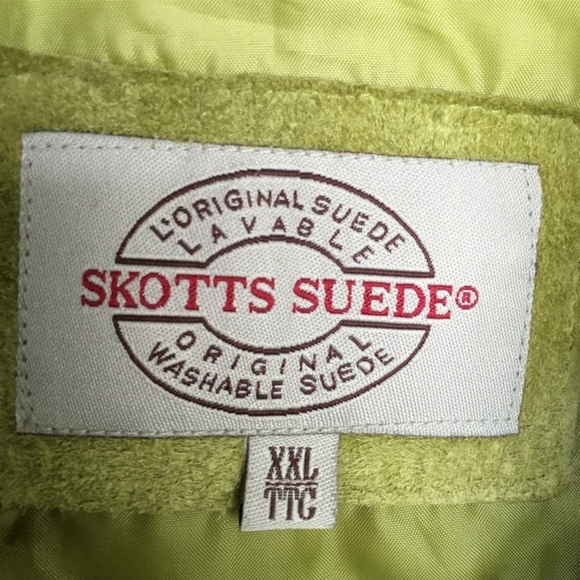 Vintage Skotts Suede Mossy/Lime Green Jacket XXL - Washable Suede - Picture 5 of 6